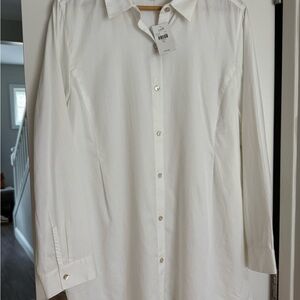 J. Jill White Women’s Dress Shirt - Classic Button-Front NWT Officewear